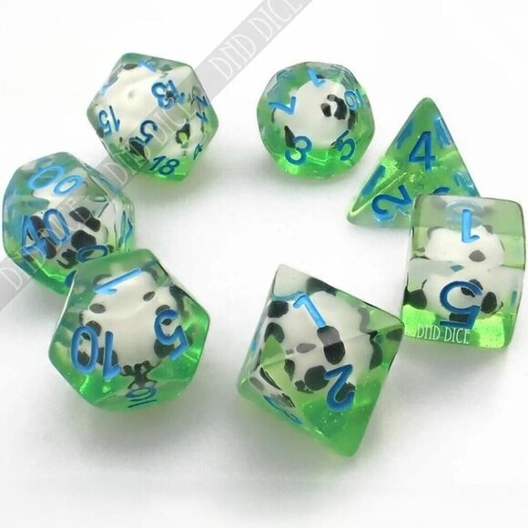 NEW - Dice Set - Pandamonium - Pandas - 7 Resin Dice - Dungeons and Dragons - Picture 3 of 3